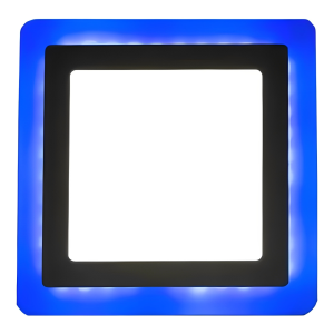Luminaria plafon embutir neon 6+3w quadrado